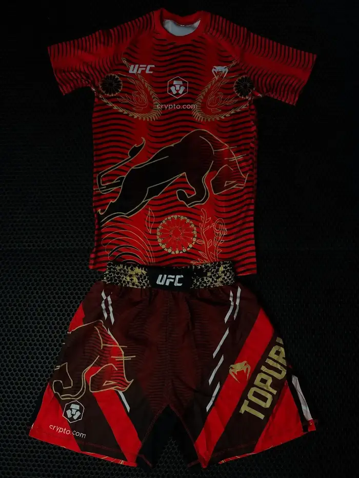 Ensemble de t-shirts de combat UFC pour hommes, Ilia Topuria, respirant, pour la lutte, la course à 