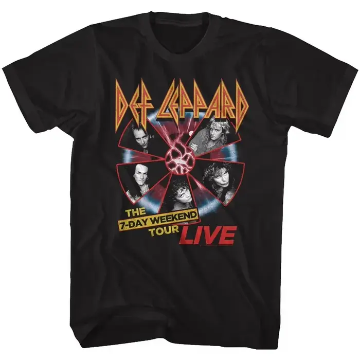 T-shirt à imprimé graphique du groupe de hard rock britannique Def Leppard