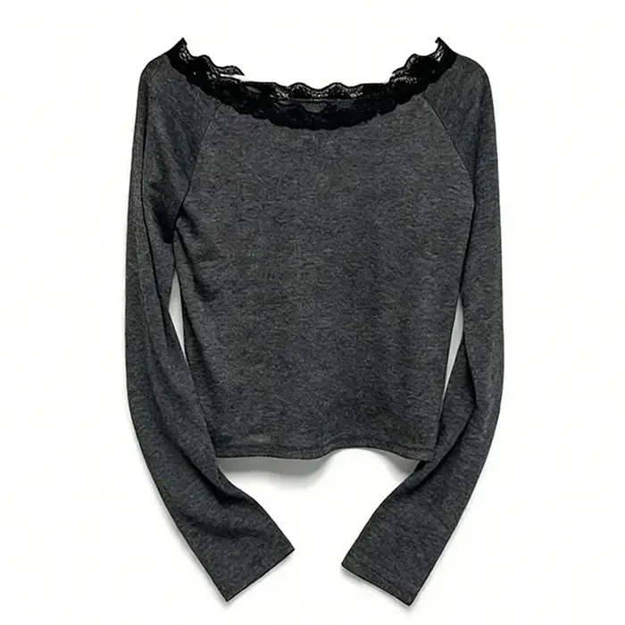 T-shirt polyvalent ajusté pour femme, manches longues, style rétro, punk, gothique, esthétique améri