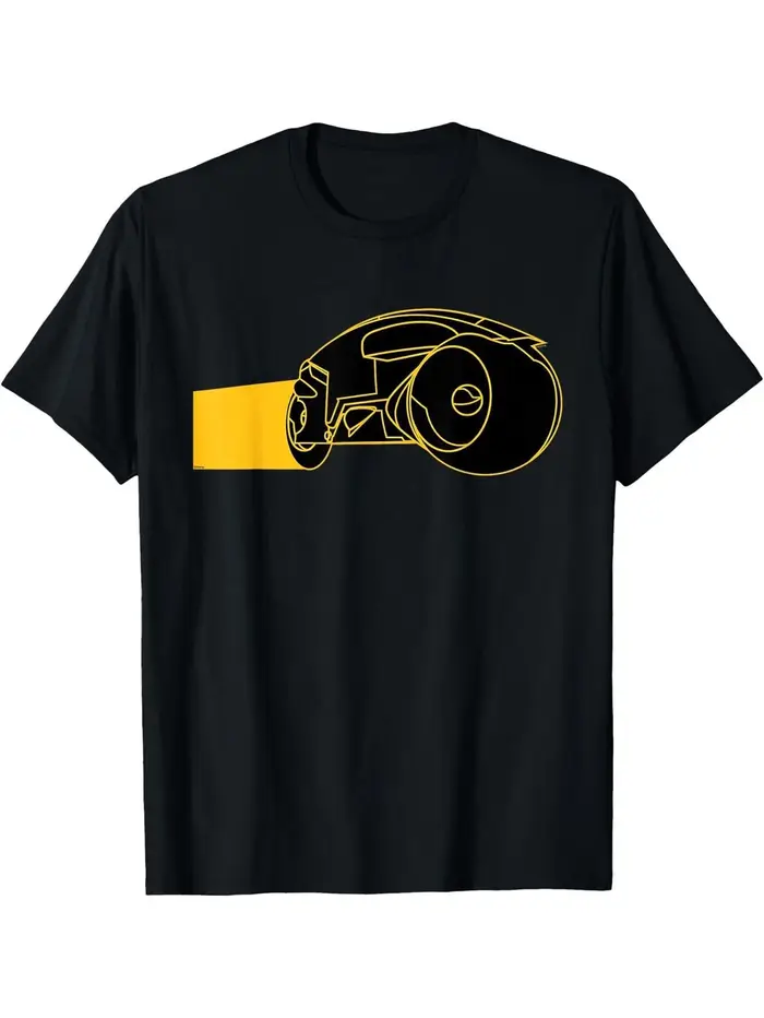 TRON Art T-Shirt graphique homme rétro Cyberpunk T-Shirt doux col rond chemise de rue rétro Tech vêtements Synthwave TRON tenue décontracté