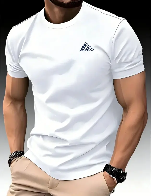 T-shirt de course pour hommes, haut fin, tendance, imprimé, à séchage rapide, à manches courtes, res