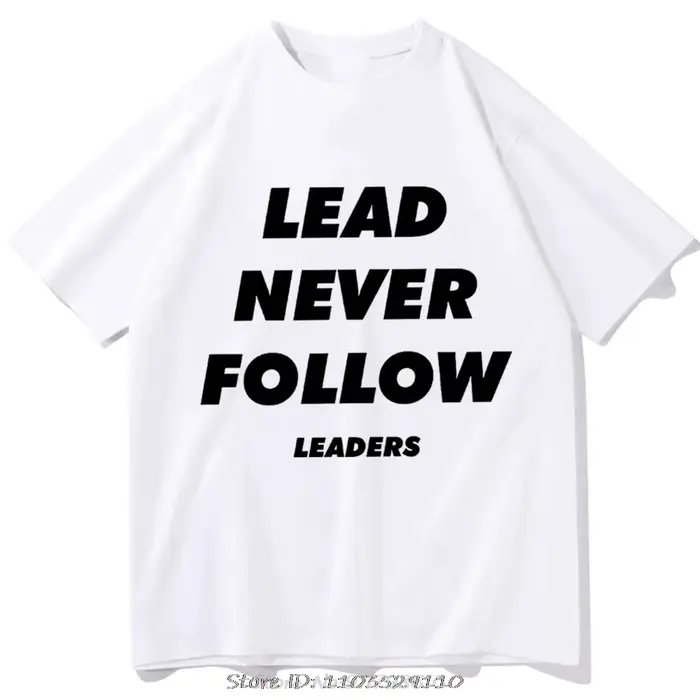 T-shirt unisexe en coton à col rond pour hommes, T-shirt Chief Keef Lead Never Follow hanol ers, cad