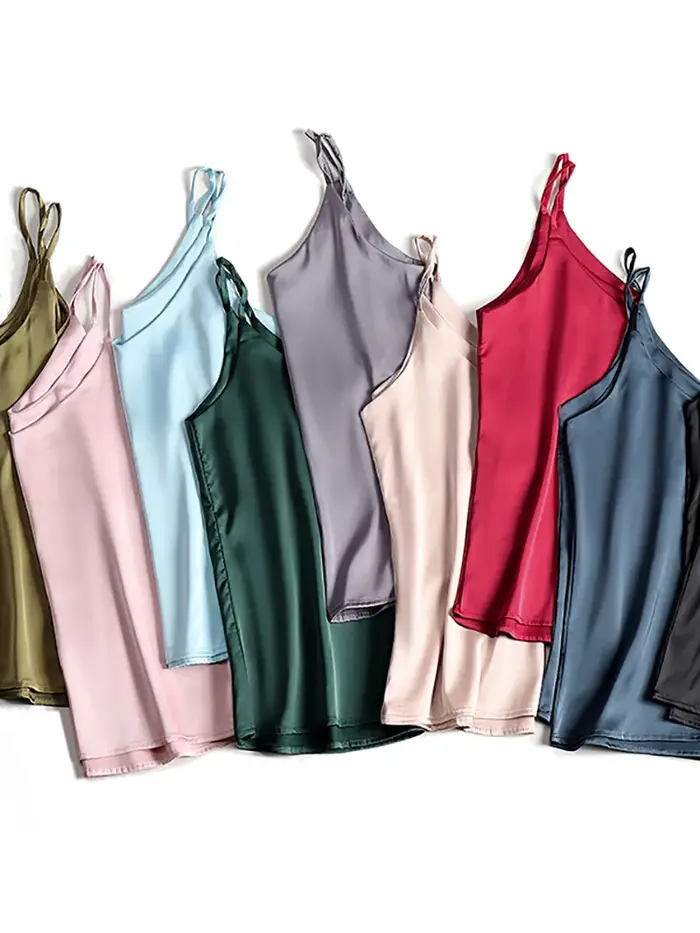 Injprecious-Haut à bretelles spaghetti pour femme
