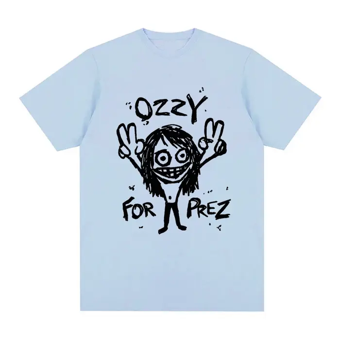 Ozzy Osbourne T-shirt impression graphique T-shirt à manches courtes mode Hip Hop 100% coton T-shirt