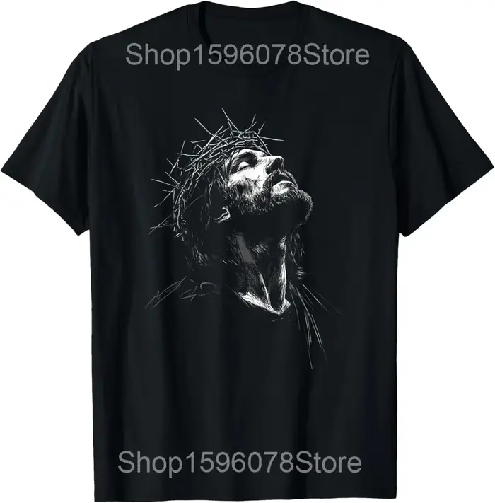 Drôle jésus est roi foi religieuse chrétienne t-shirts hommes coton Humor Streetwear t-shirt à manch