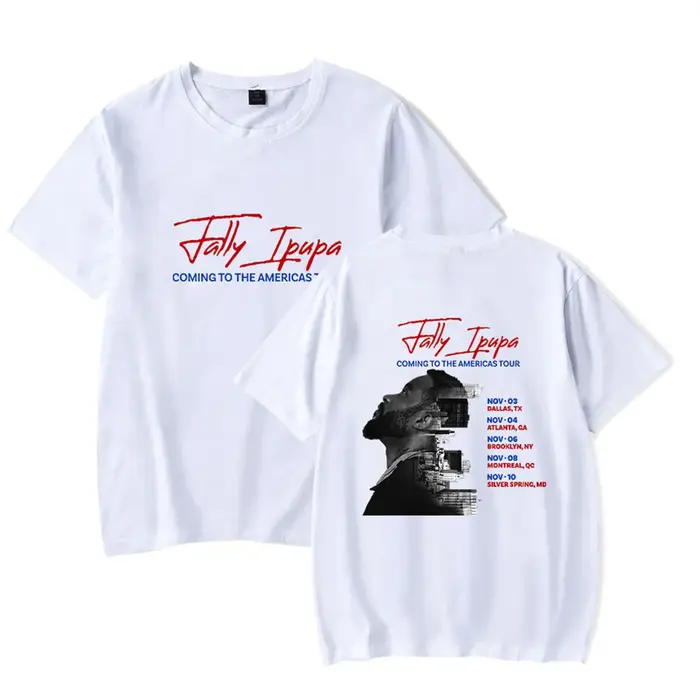 Fally Ipupa venue à la tournée américaine T-shirt décontracté à manches courtes hommes femmes t-shirts