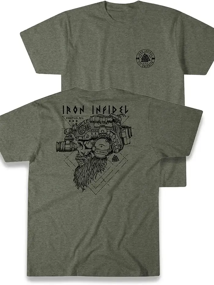 Til Valhalla chemise américaine barbe guerrier tactique crâne T-shirt nouveau 100% coton à manches courtes col rond