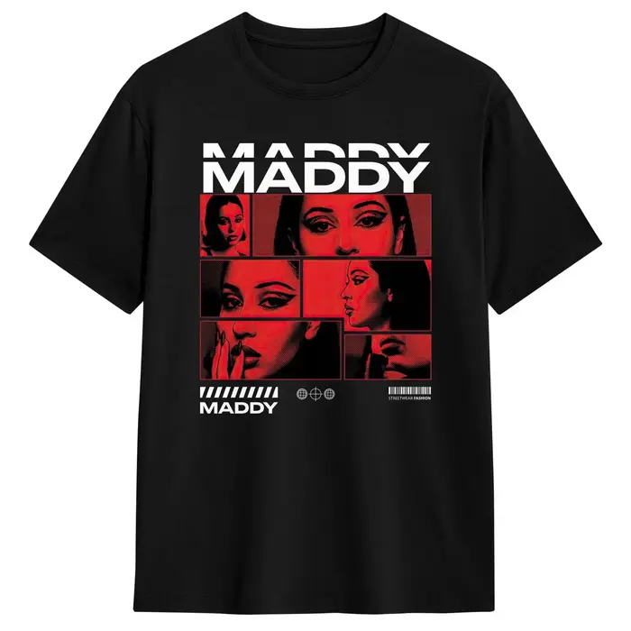 T-Shirt pour hommes Euphoria Maddy - Alexa Funny, en pur coton, à manches courtes, col rond, pour l'été