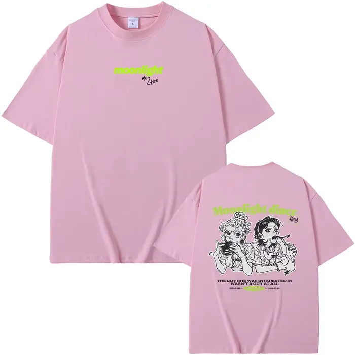 T-shirt décontracté surdimensionné à col rond pour hommes et femmes