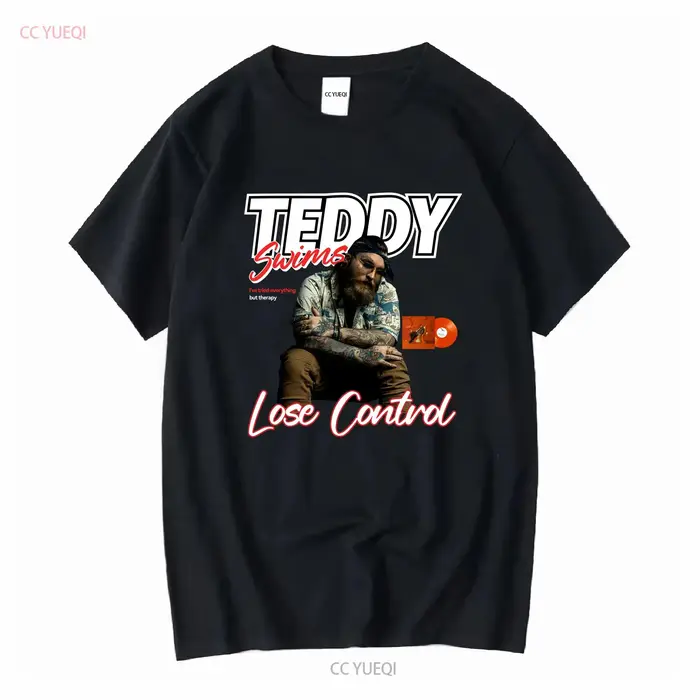 Nouveau Teddy nager perdre le contrôle pour les fans S 5XL t-shirt vintage lavé élégant décontracté légèrement vêtements de créateurs mode polyvalente