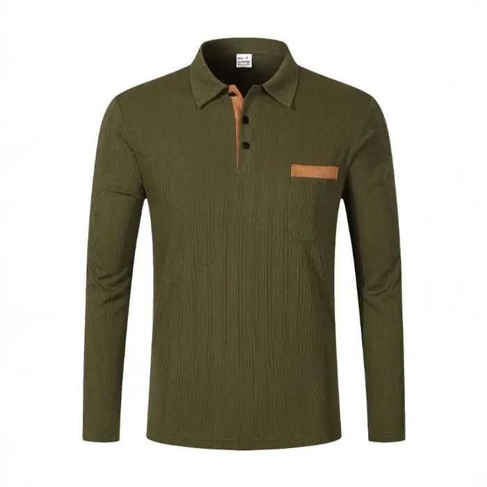 Polo pour homme à manches longues