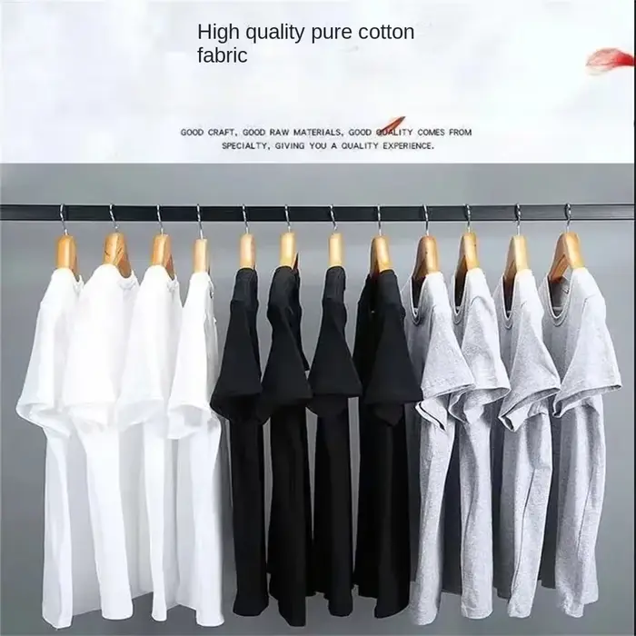 T-shirt blanc robuste en pur coton
