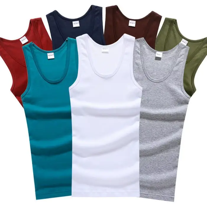 Offre spéciale hommes sans manches respirant Fitness gilet basique élastique débardeur