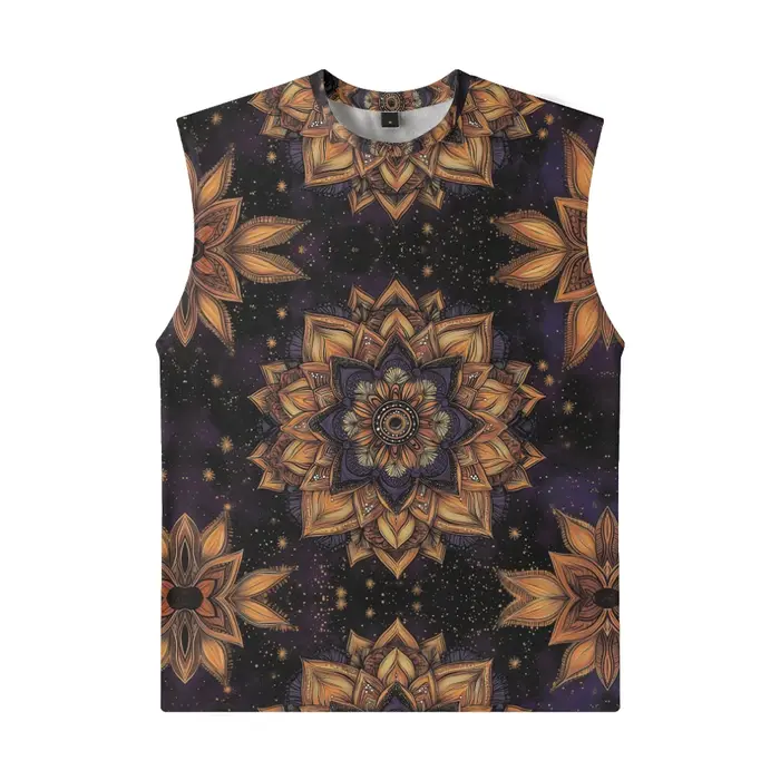Débardeur géométrique Mandala cosmique pour hommes