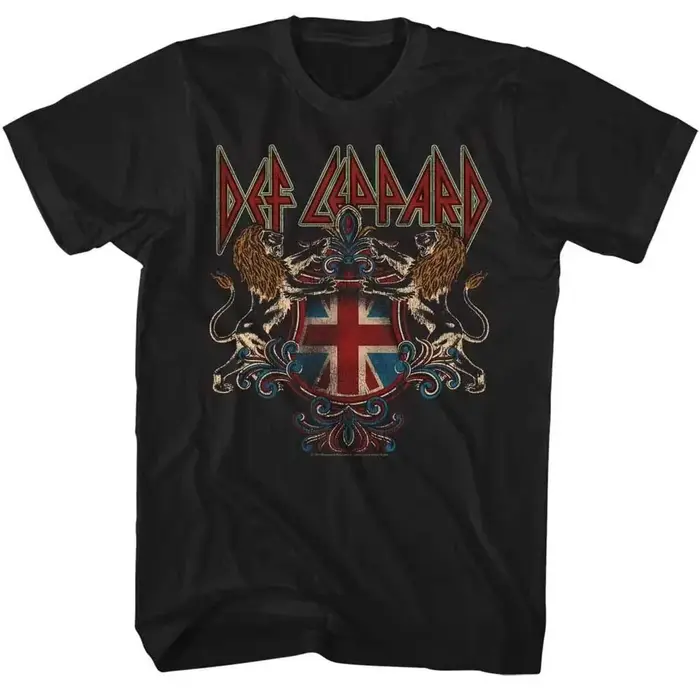 T-shirt à imprimé graphique du groupe de hard rock britannique Def Leppard, pour femmes et hommes, a