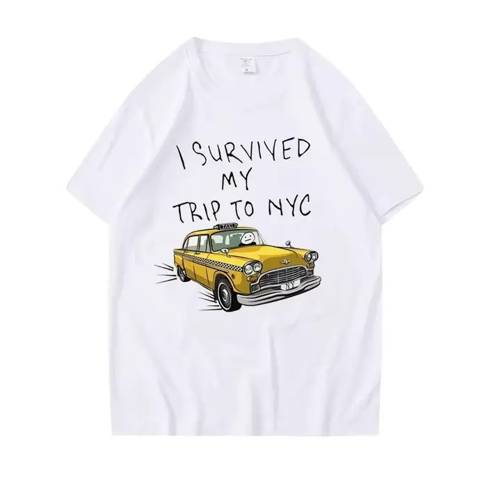 T-shirt drôle pour hommes et femmes, imprimé « J'ai survécu à mon voyage à New York », hauts décontr