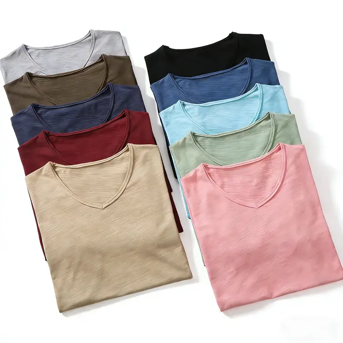 T-shirt pour homme 100% coton, manches courtes, été, noir et blanc, vêtements pour homme, doux, de h