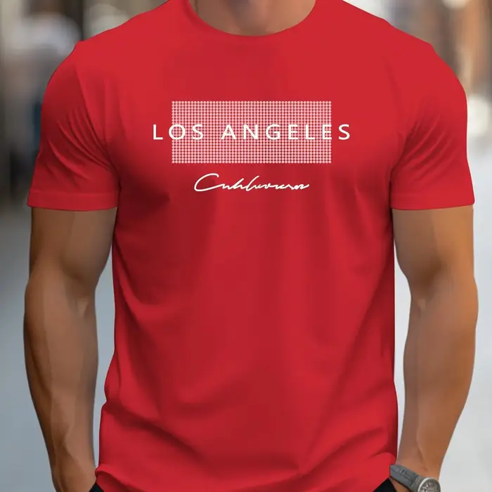 T-shirt d'été à manches courtes et col rond pour hommes