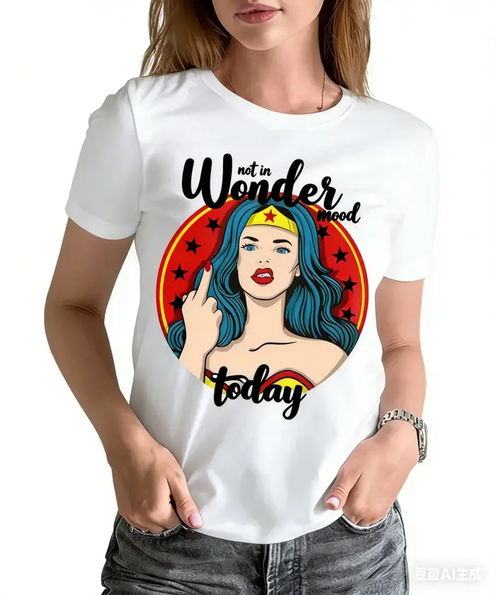 T-shirt en coton rétro DC pour adultes et enfants