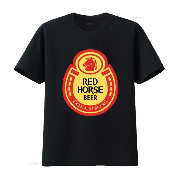 T-shirt de baseball drôle Red Horse Beer Extra Strong pour hommes et femmes