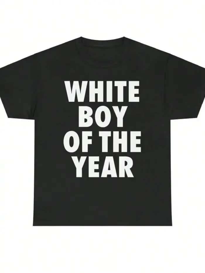 T-shirts WHITE BOY OF THE YEAR imprimés à manches courtes