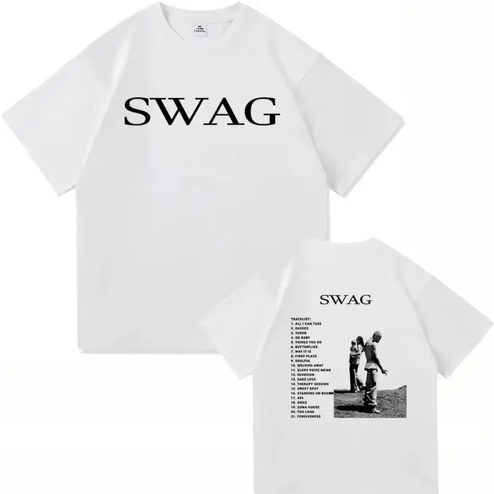 Justin Bieber SWAG t-shirt 2025 nouvel Album hommes/femmes vêtements Harajuku haute qualité