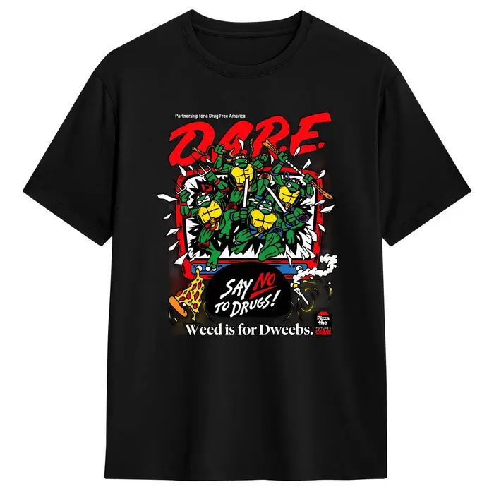 TMNT D.A.R.E. T-shirt Just Say No pour hommes, t-shirts basiques Y2K, t-shirt d'été à col rond, t-sh