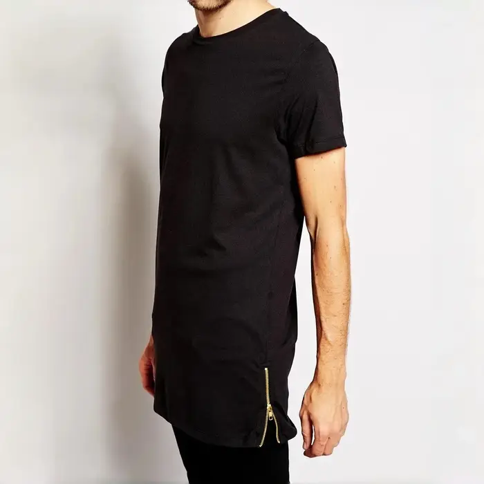 Nouveau T-shirt long pour homme 2026 MRMT – T-shirt Hip Hop extra long avec fermeture éclair pour ho