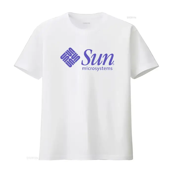 T-shirt blanc pour homme de Sun Microsystems avec logo imprimé