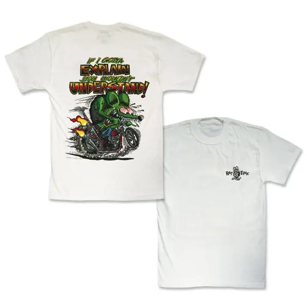 T-shirt en coton à motif graphique 2026 Motorcycle Rat Monster Vintage Modified Car Culture pour Hommes et Femmes