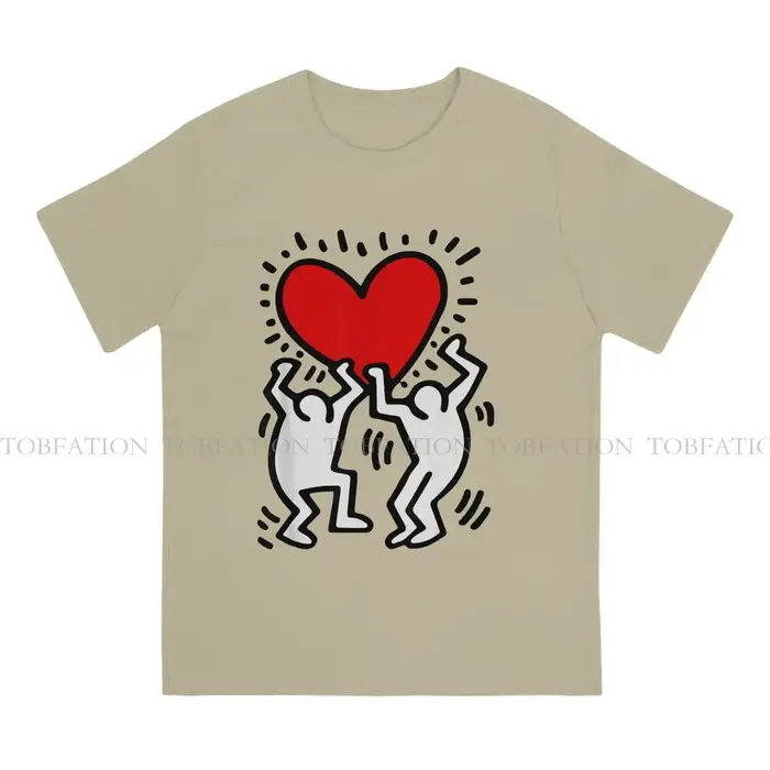 Haring-T-shirt à col rond pour hommes