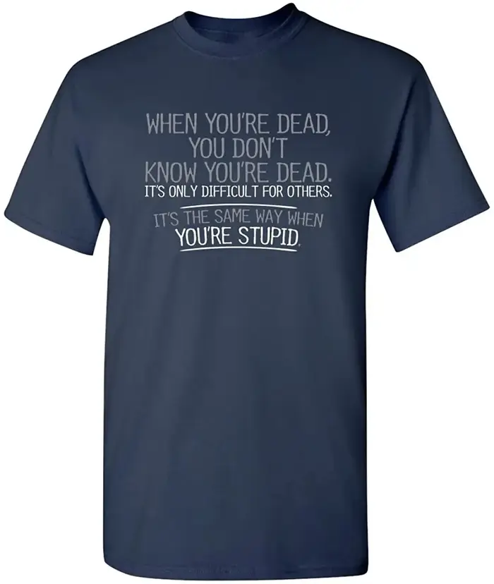 T-shirt imprimé humoristique pour homme