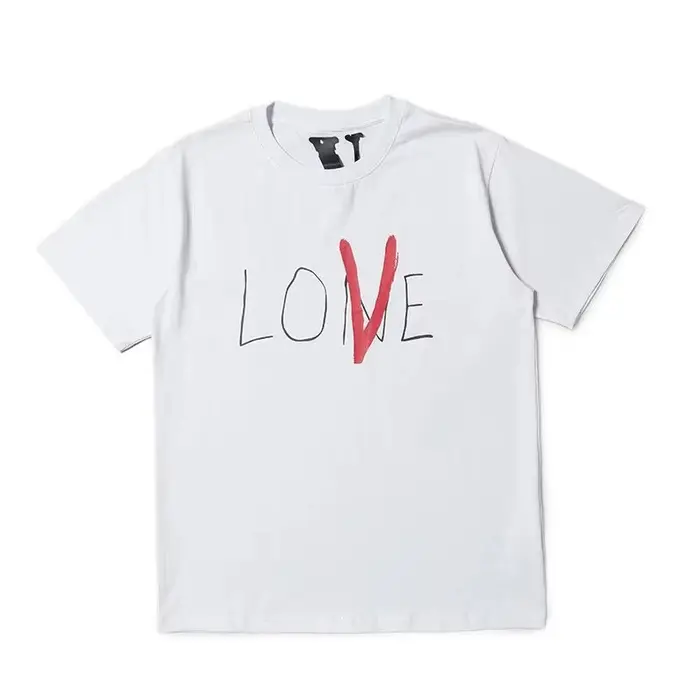 Nouveau T-shirt ample à manches courtes VLONE LIFE Limited 19ss avec imprimé lettres Graffiti LOVE pour hommes et femmes