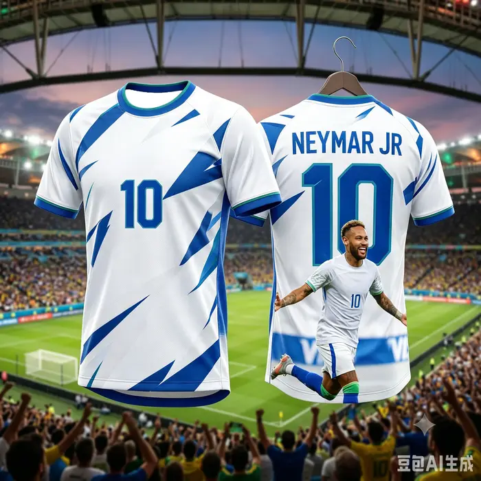 T-shirt de football Brésil pour enfants Neymar #