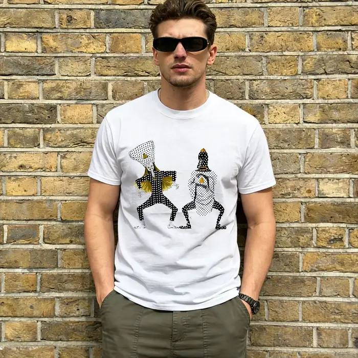 T-shirt pour homme Angine De Poitrine Band Fashion en coton à manches courtes col rond imprimé