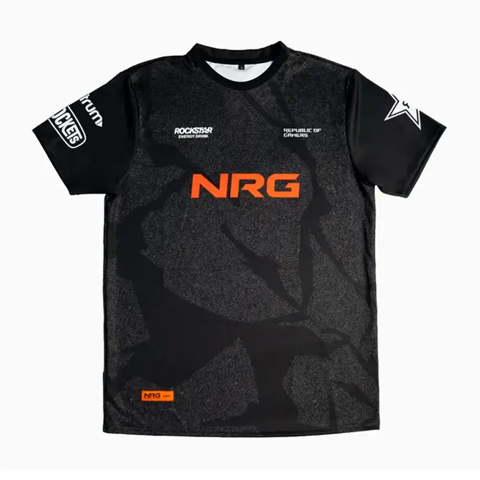 2025 nouveau NRG e-sports Club Jersey T-shirts Valorant événement hommes équipe uniforme t-shirt Style de jeu mode sport haut pour femme