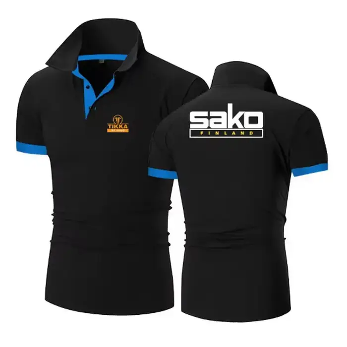 Tikka By Sako Finlande armes à feu Logo 2025 hommes nouveaux Polos d'été chemises respirant à manches courtes mode décontracté coupe ajustée haut à revers