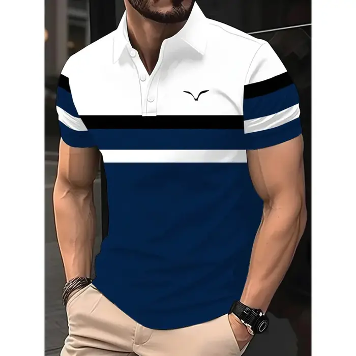 Polo sport décontracté à manches courtes pour homme