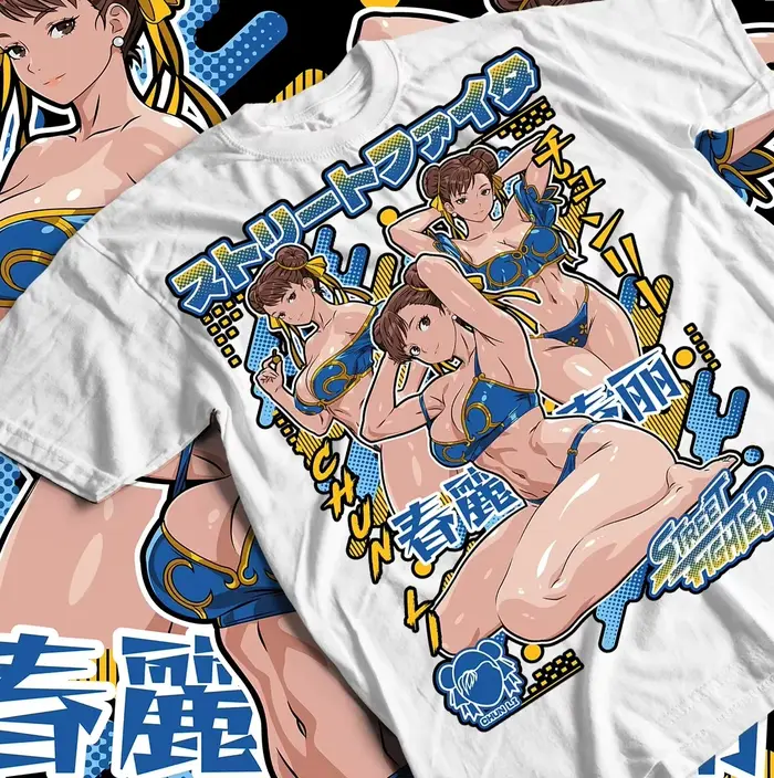 T-shirt Chun Li Street Fighter Vs King of Fighters Snk WAIFU 2026