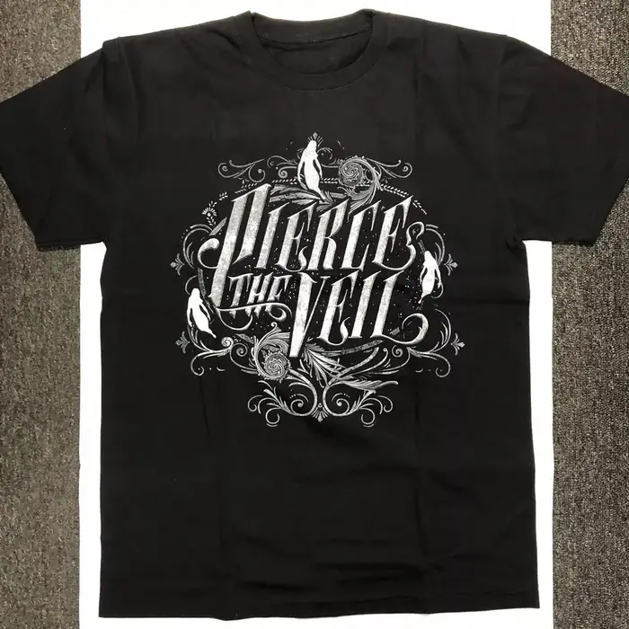 Pierce The Veil Band manches courtes coton noir unisexe chemise t-shirt hommes femmes été décontract