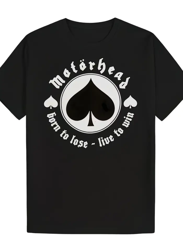 T-shirt Motörhead Born To Lose, Live To Win avec motif graphique, en coton, pour femmes et hommes, s