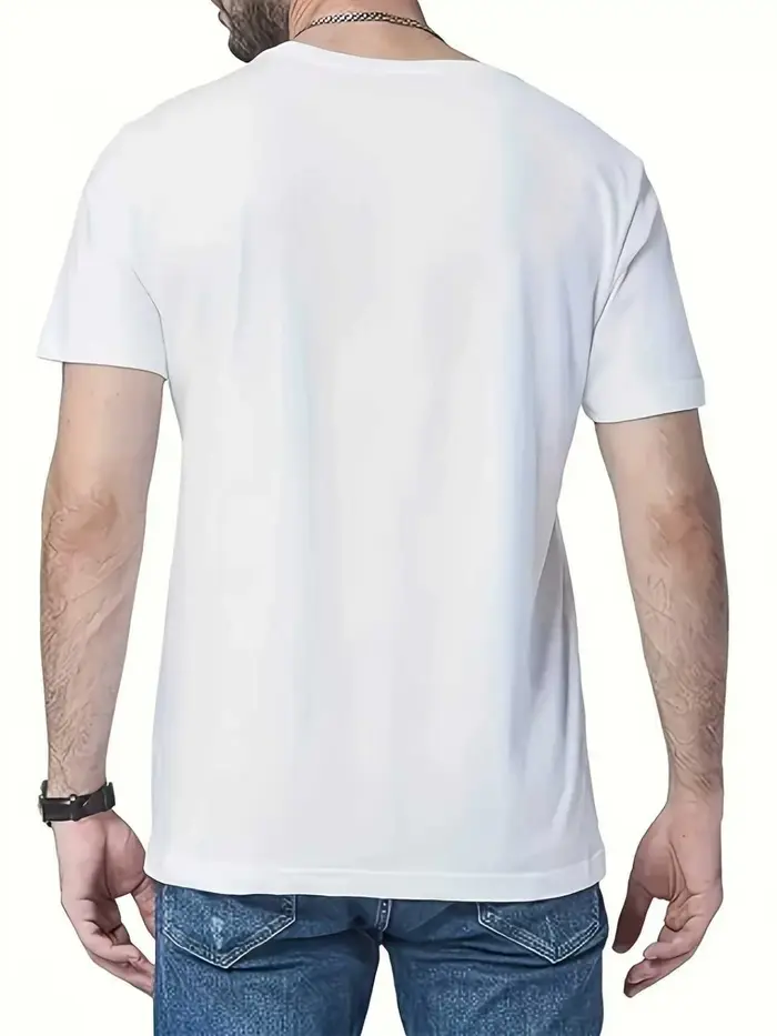 T-shirt d'été pour homme avec imprimé style aquarelle de Oia