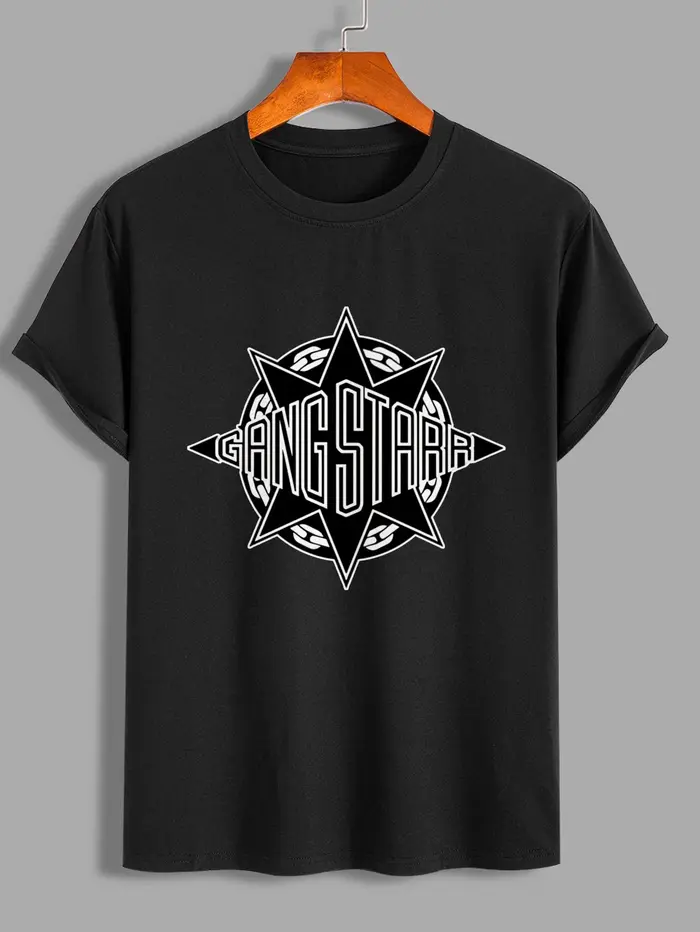 Gang Starr Logo imprimé T-Shirt mode Street Style étoile motif Design {hommes