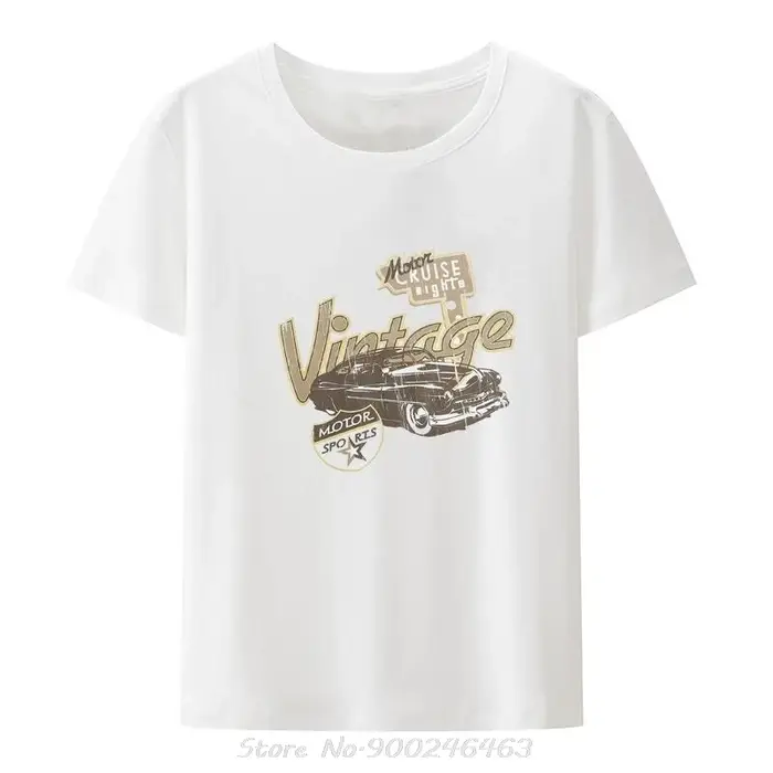 T-shirt unisexe à manches courtes imprimé graphique de voiture pour hommes