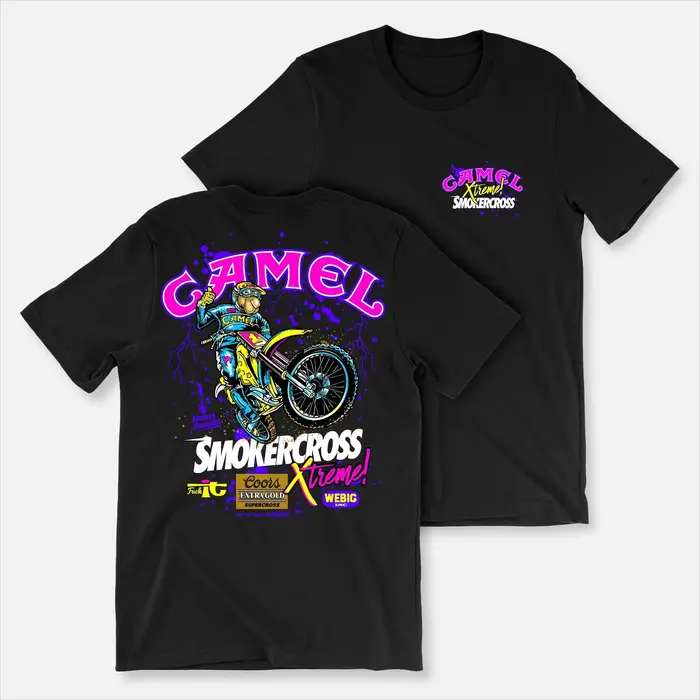 Rétro voiture chameau Cigarettes T-Shirt Vintage couverture en coton