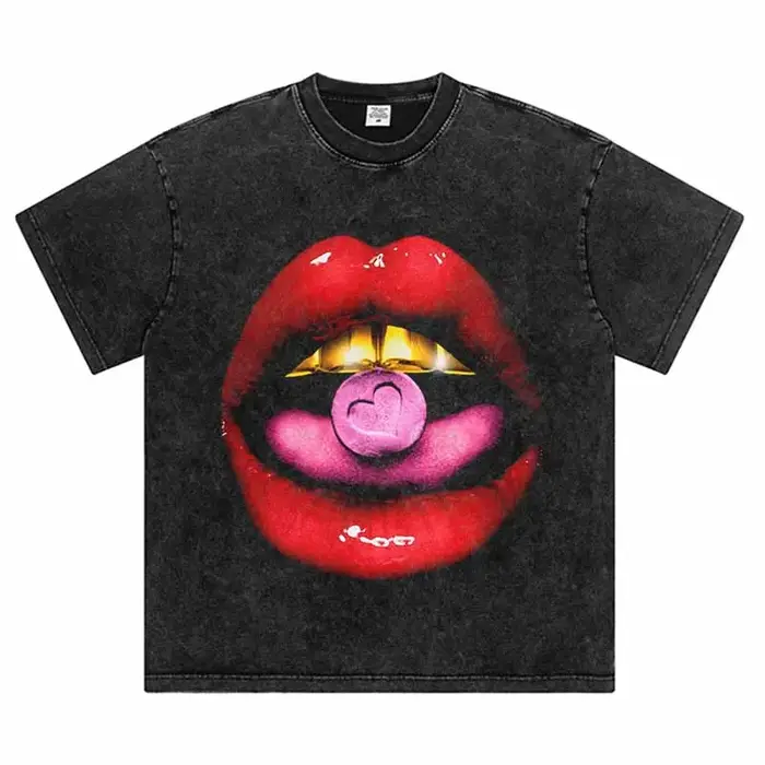 T-Shirt Surdimensionné en Coton Délavé pour Homme