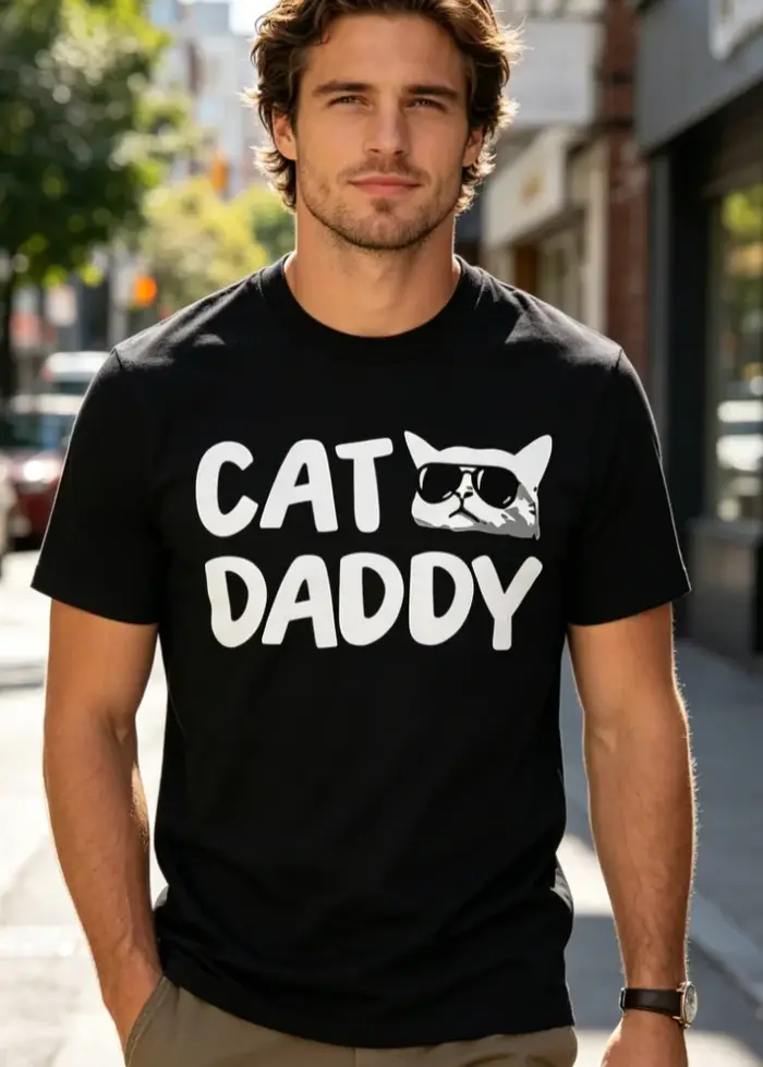 T-shirt graphique Best Cat Dad Ever