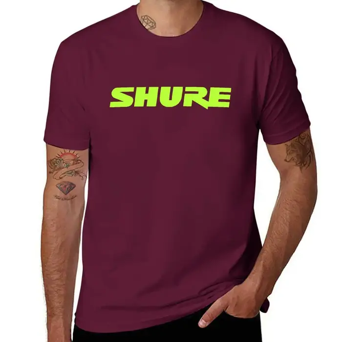 Shure-T-shirt graphique vintage pour hommes