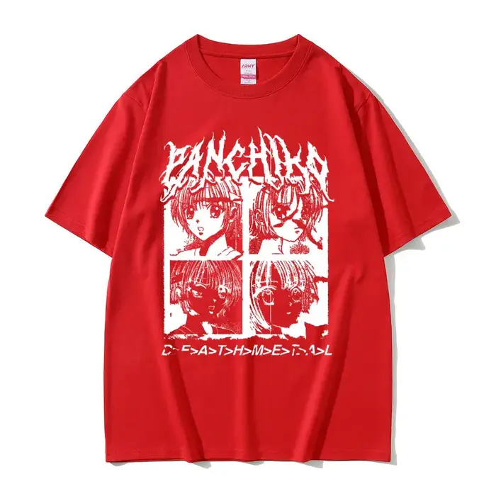 Panchiko DEATHMETAL Album graphique imprimé T-shirt hommes femmes Hip Hop surdimensionné T-shirt hom
