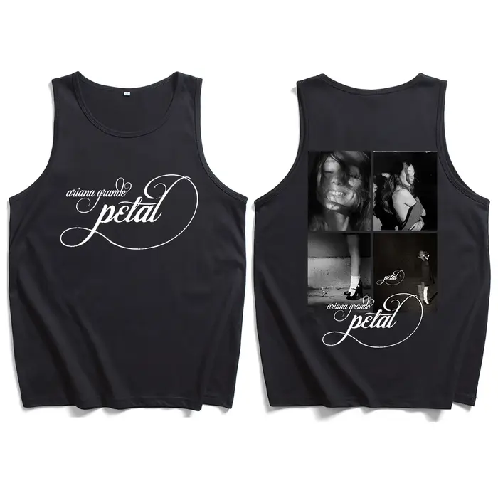 Ariana Grande Petal Album Tank Tops Vest Man Woman Summer Casual Sleeveless T-shirt Fans Gift